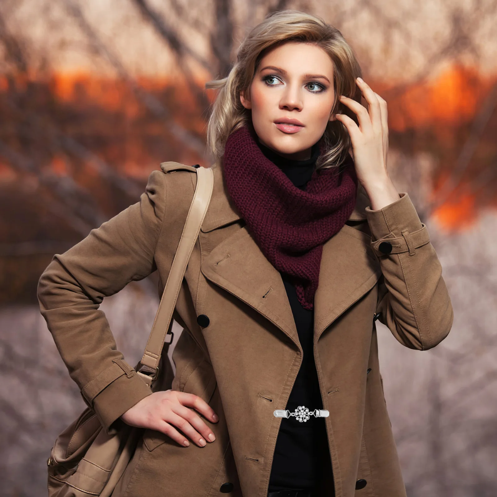 

6Pcs Vintage Alloy Swirl Brooch Pin Sweater Clips Scarf Clip Shawl Connector Cardigan Closure Retro Jewelry for Women