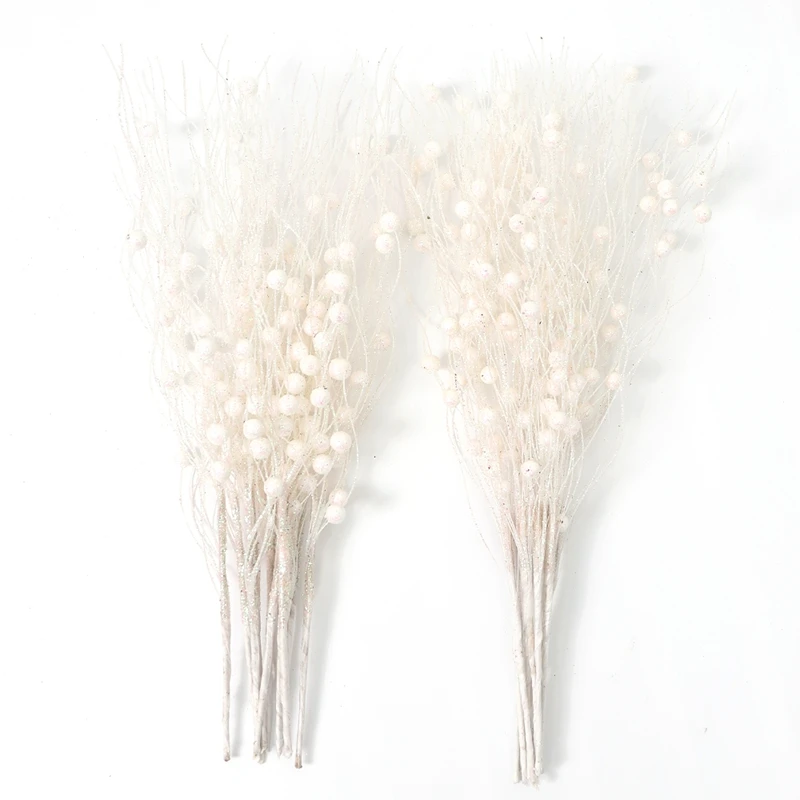 5 Stück 42cm Künstliche Glitzer-Beeren-Zweige als Weihnachtsbaumschmuck für Zuhause Neujahr 2026 Navidad DIY Kranz-Zubehör – Detail 9