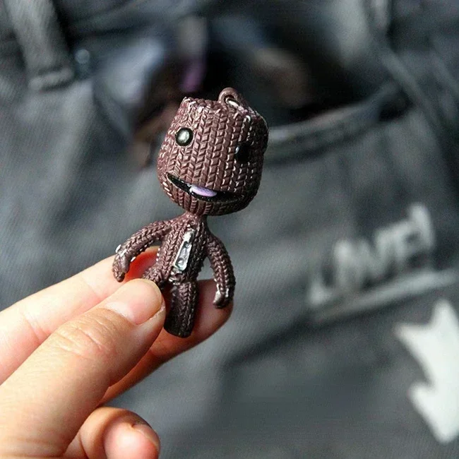 Original LittleBigPlanet Sackboy Anime Game Figurine Keychain Cute