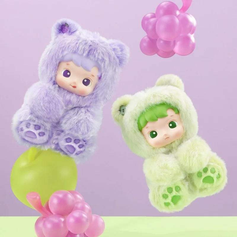 Authentic POP MART Hacipupu Gummy Bear Series Vinyl Plush Pendant Blind Box Toy Keychain Mystery Box Kawaii Anime Figure Doll