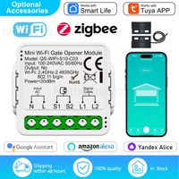 Tuya WiFi-Zigbee Garage Door Controller Smart Home DIY Switch Module Compatible with  Smart Life Alexa Google Assistant