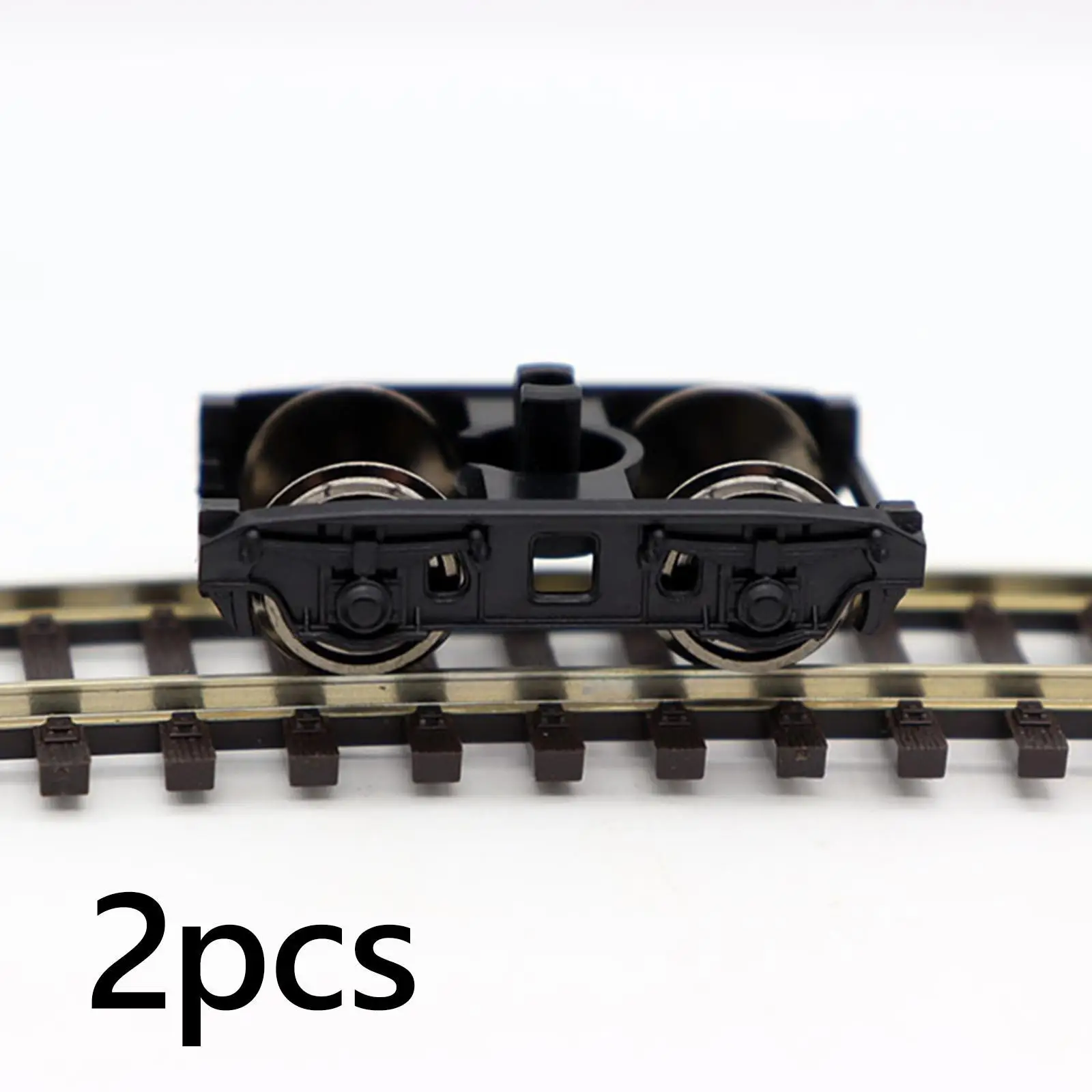 

2 Pieces 1:87 Model Train Bogie with Wheels Metal Wheels Diorama, DIY Sturdy Railway Layout for Travel Toy