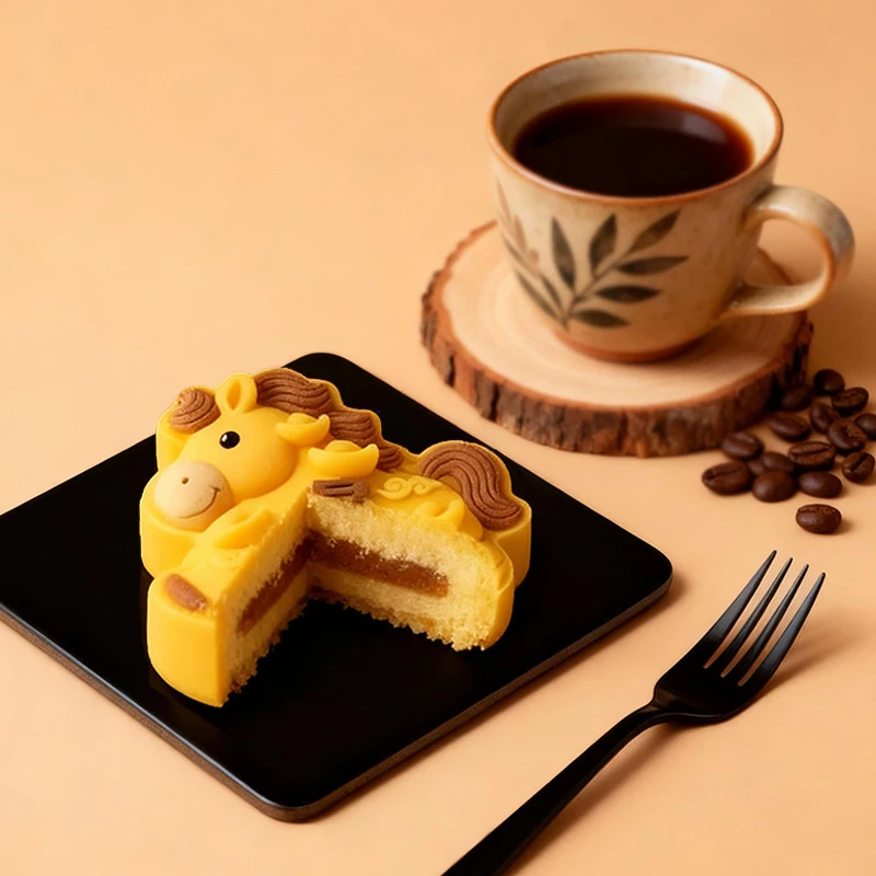 قالب حصان من السيليكون الكرتوني للبودنغ والجيلي والموس والشوكولاتة ومكعبات الثلج أداة خبز يدوية الصنع قالب حلوى هدية سنة الحصان