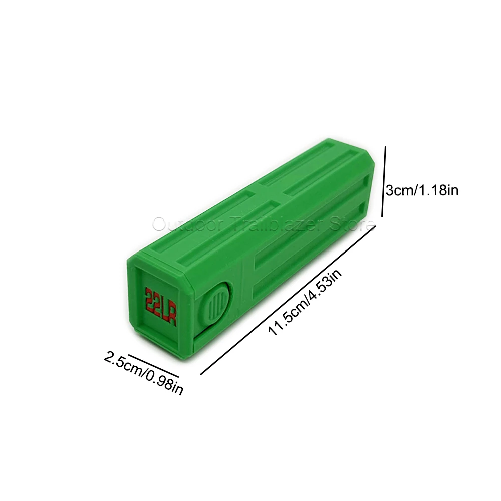 Tactical 30 Rounds Mini .22LR Ammo Box Sliding Cover Portable  Lightweight Pocket Bullet Organizer Hunting Accessories