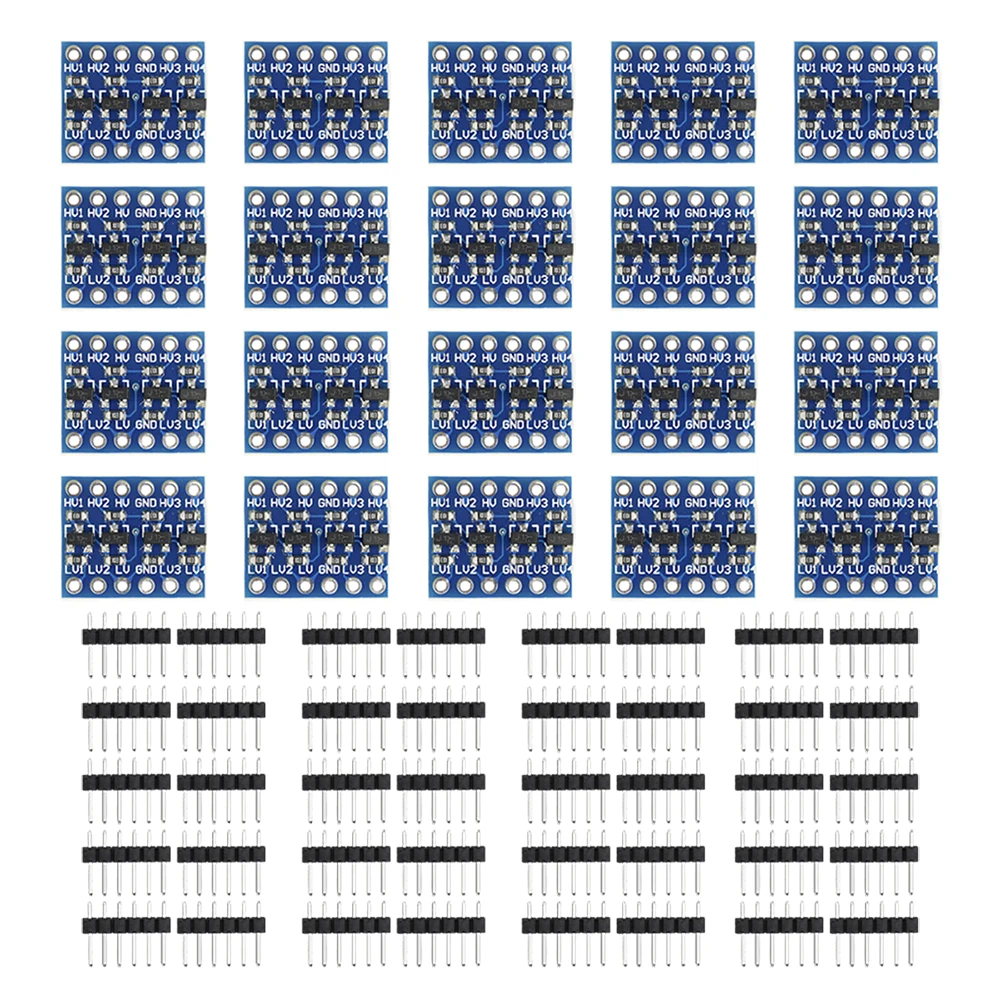1-10Pcs 4 Channels IIC I2C Logic Level Switching Shifter Bi-Directional Module Safely Steps Down 3.V to 5V Converter for Arduin