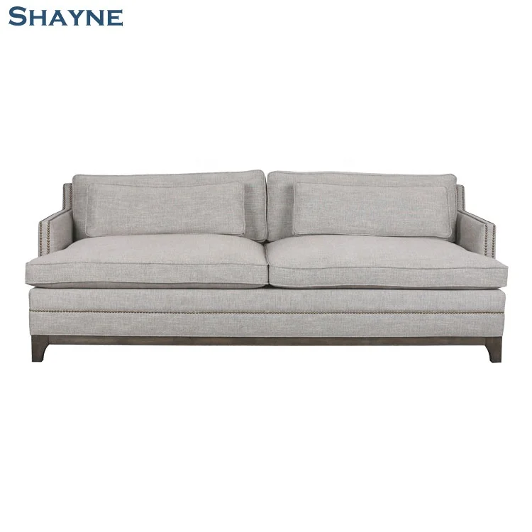 Collections Exhibitor OEM for Well-known Brands Luxury Customize American Style White Fabric Loveseat Sofa