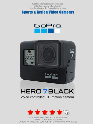 GoPro Hero 7 Paquete especial negro Cámara de acción Go Pro Hero7 Cámara deportiva 12MP Foto transmisión en vivo Cam 4K 60fps 1080P 240fps