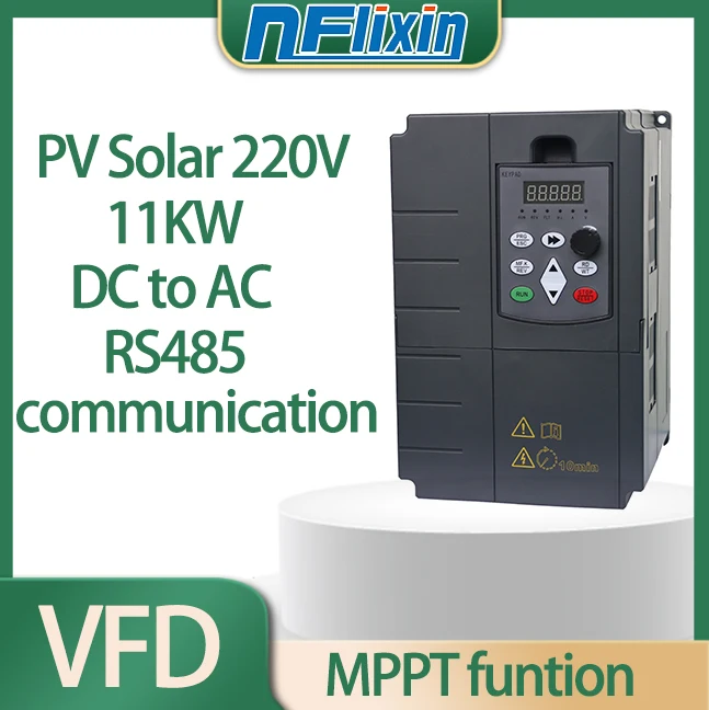 Solar Variable Frequency Drive AC 220V 0.75-7.5KW Adjustable Speed Controller Inverter 3 Phrase VFD Water Pump Motor Drive