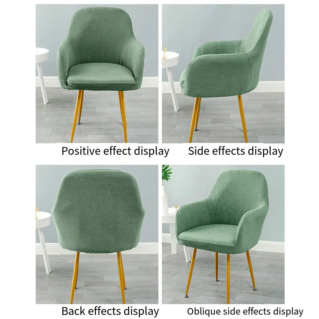 أغطية كراسي عصرية من البوليستر بتصميم مطوي للديكور وغطاء قوي ومرن متعدد الوظائف باللون الرمادي الداكن