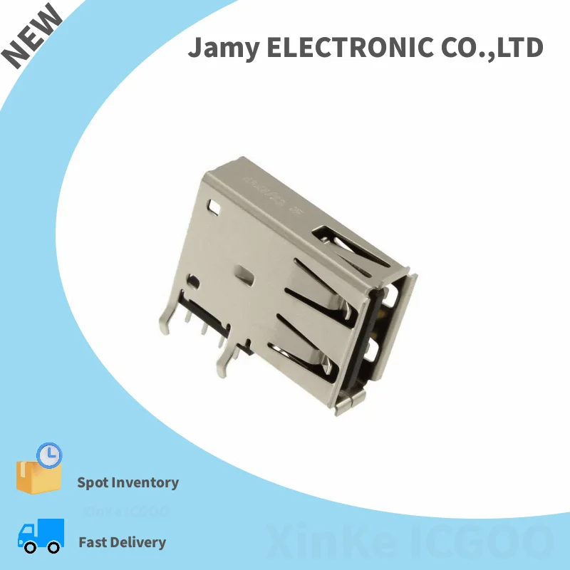 Original   1-1734775-1  Usb-a (USB TYPE-A) USB 2.0 Socket Connector 4-bit Through Hole, Right Angle