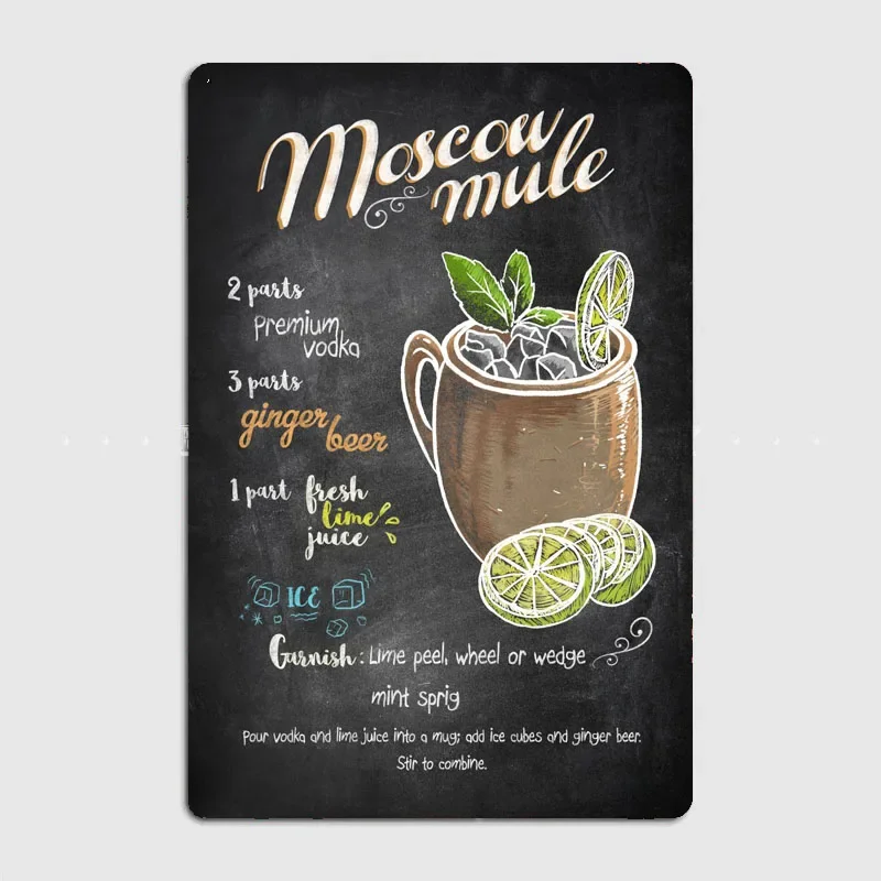 Moscow Mule  farmhouse decor  home decor  wall decor  room decoration Cartoon board Landscape drawing board