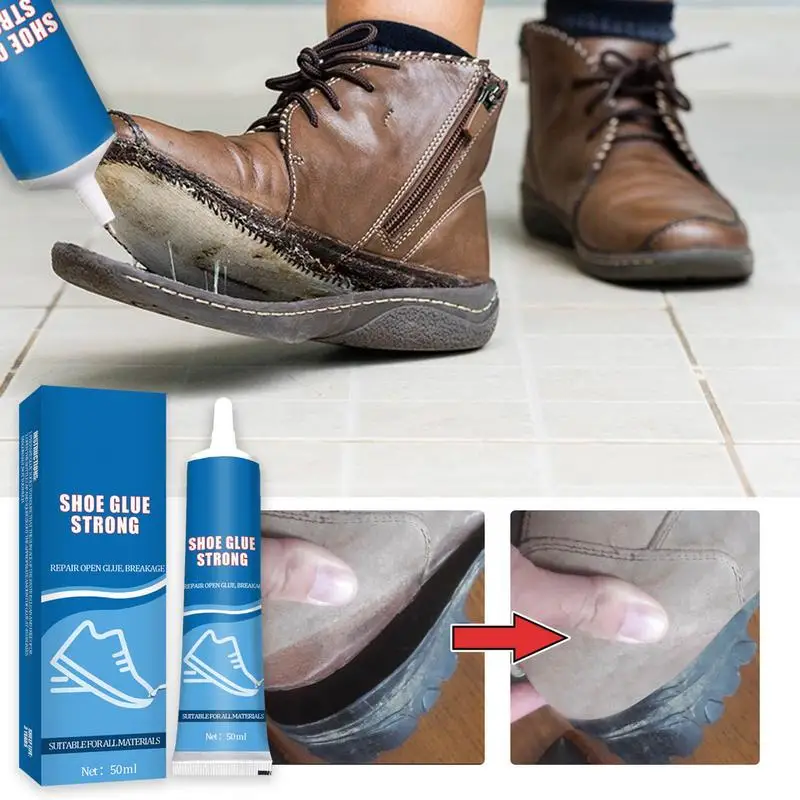 

50ml Strong Shoe Glue Fix Worn Shoes Repairing Glue Sneakers Boot Sole Bond Adhesive Shoemaker Waterproof Mending Liquid Tool