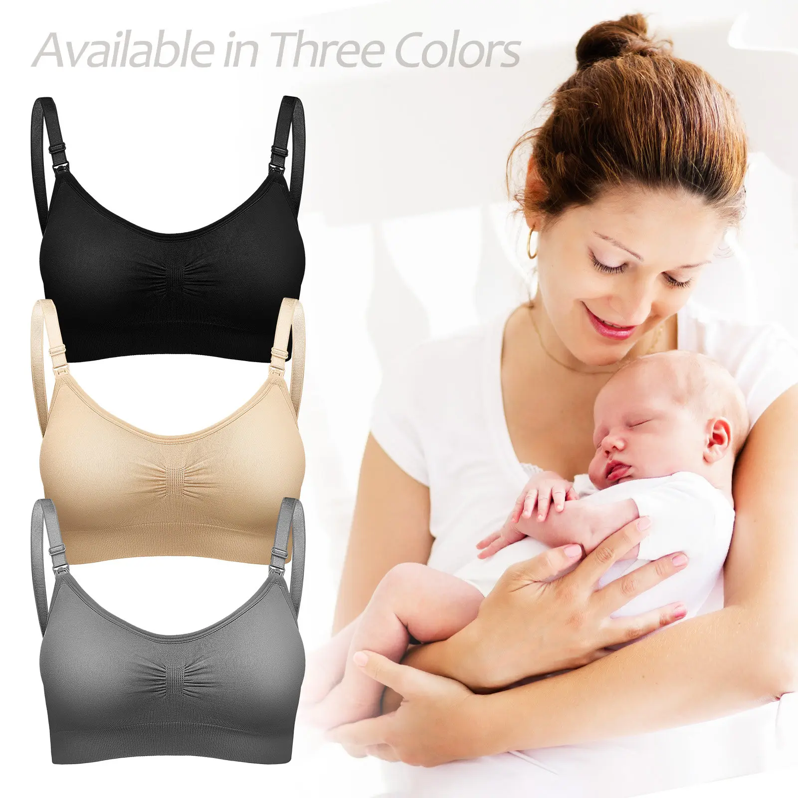 3 Pcs Breastfeeding Bras for W - Nursing Bra Sleep recension och pris