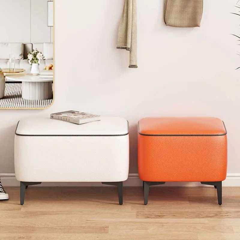 

Household, Small Bench, Living Room, Square, Light Luxury, Sofa, Multi-function, Storage, Low Stool, Storage, Seating
