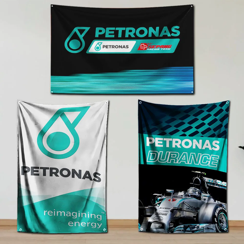 2024 Petronas olio lubrificante bandiera poliestere stampa digitale Banner per Garage Wall Art Out Door Decoration