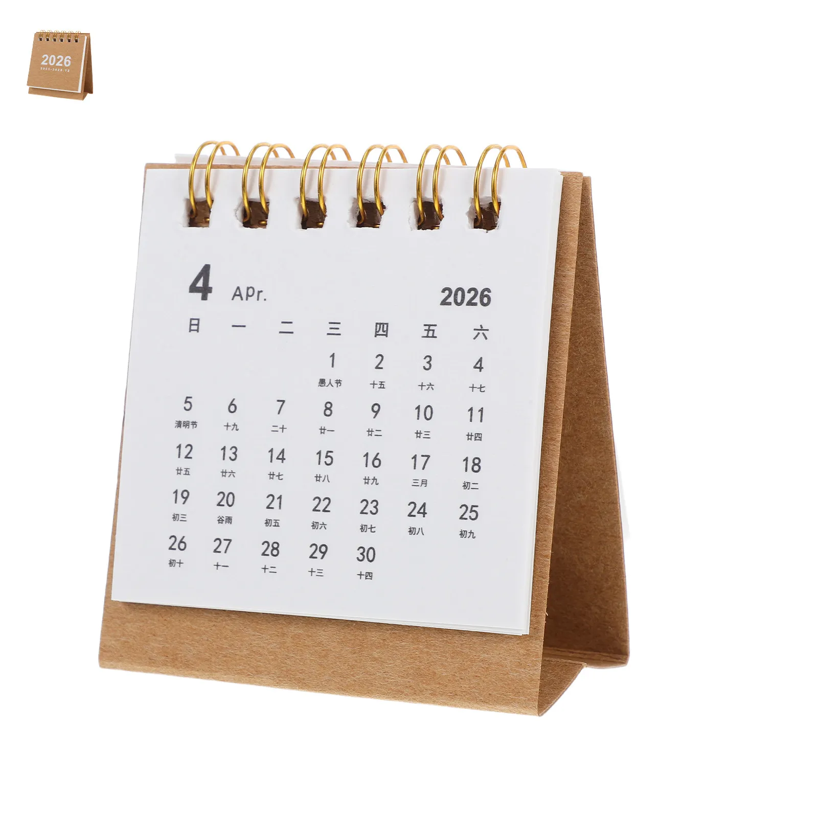 Mini Desk Calendar 2026 Compact Small Desktop Tear Off Pages Minimalist Daily Organizer Office Home Decor Small Calendar Paper