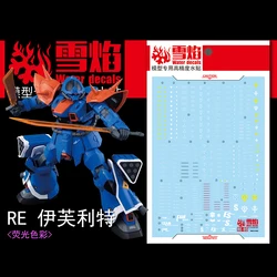 Model Decals Water Slide Decals Tool For 1/100 RE Efreet Custom Fluorescent Sticker Models Toys Accessories