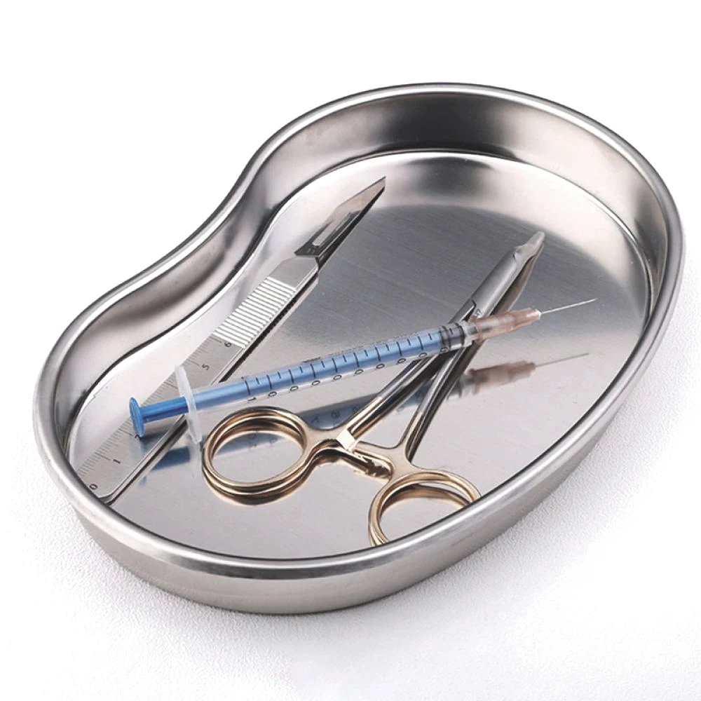 1PC Stainless Steel Tattoo Plate Cosmetic Storage Tray Jar Container Bottle Tweezer Medical Surgical Dental Tray Tattoo Accesory