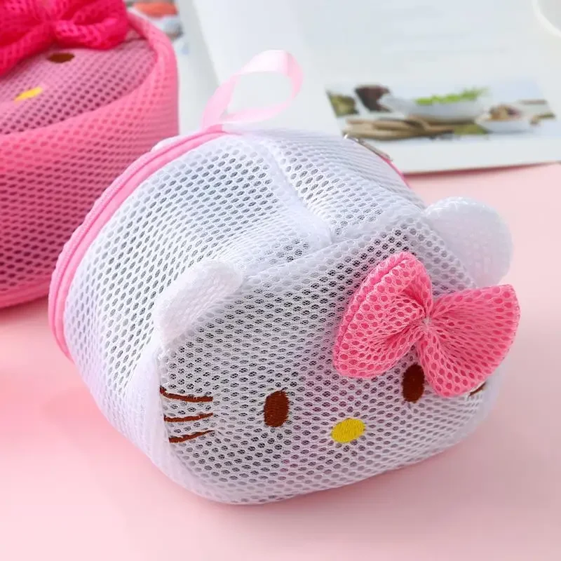 

Sanrio Mesh Laundry Bag Hello Kitty Underwear Wash Bag Kawaii Washing Bag Cute Anti Deformation Mesh Protect Bags Anime