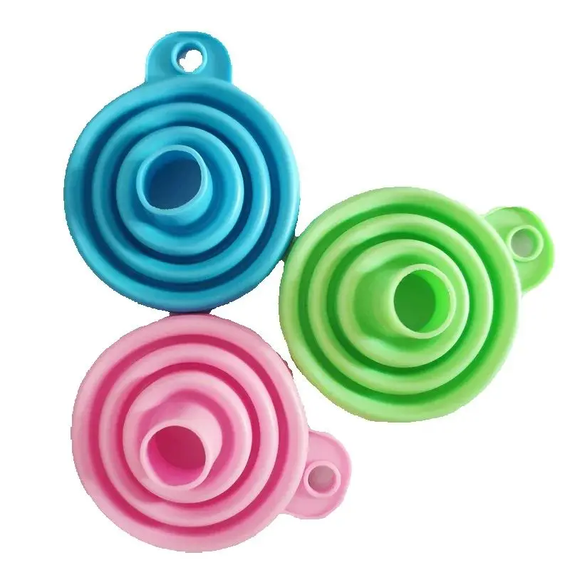 Foldable Funnel Silicone Collapsible Funnel Portable Funnels for Fuel Hopper Collapsible Beer/ Oil Funnels Kitchen Tools