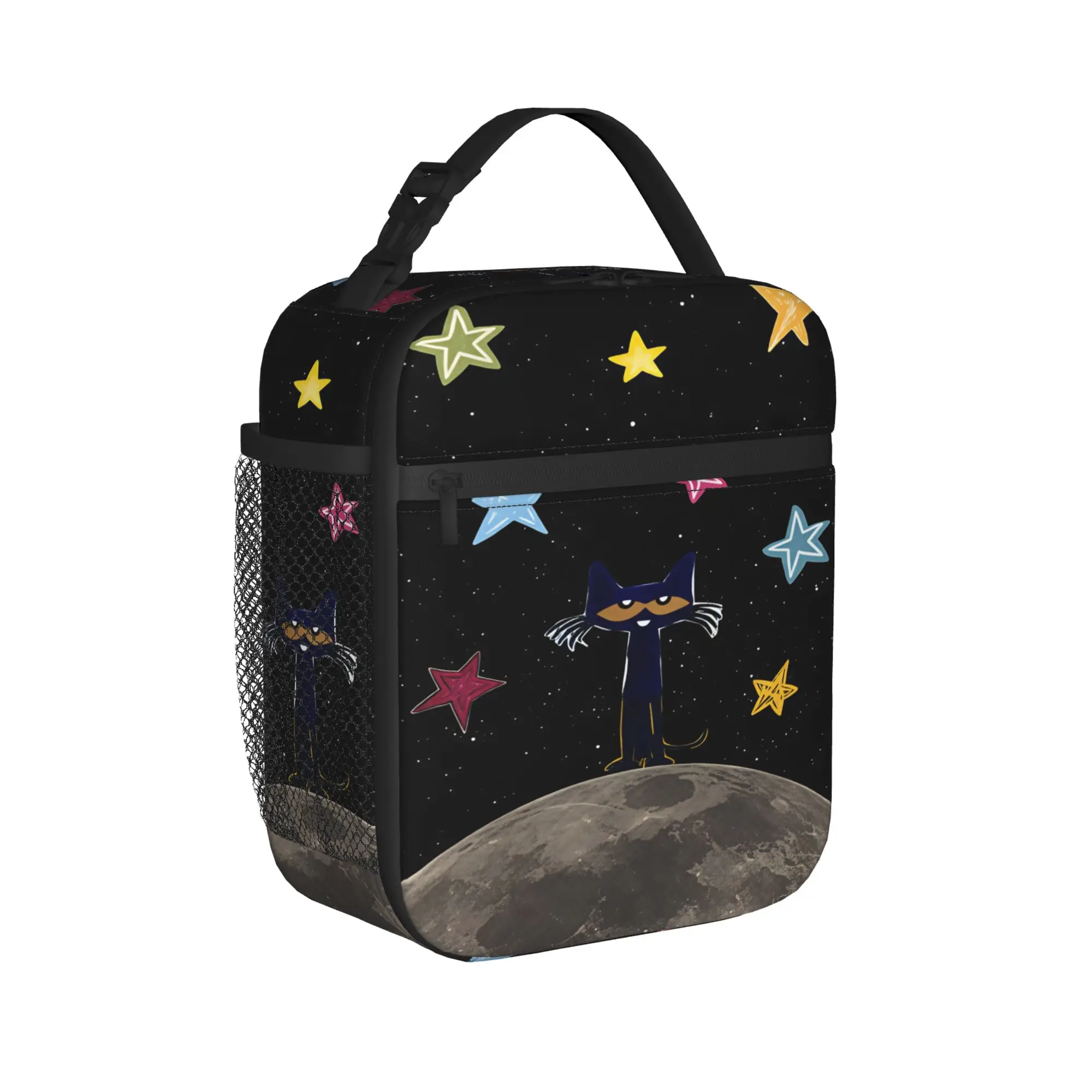 Pete The Cat Stars Comic Lunch Bag  School Lunch Box For Men Leisure Print Thermal Lunch Bags Waterproof Convenient Cooler Bag
