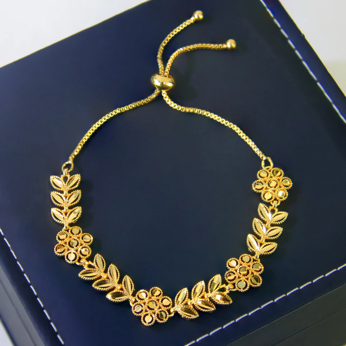 Dubai Brautarmband, 21 Karat vergoldet, arabisches, elegantes Blattarmband, Habesha, Damen, Alltag, Party, Schmuck, Geschenke – Detail 16