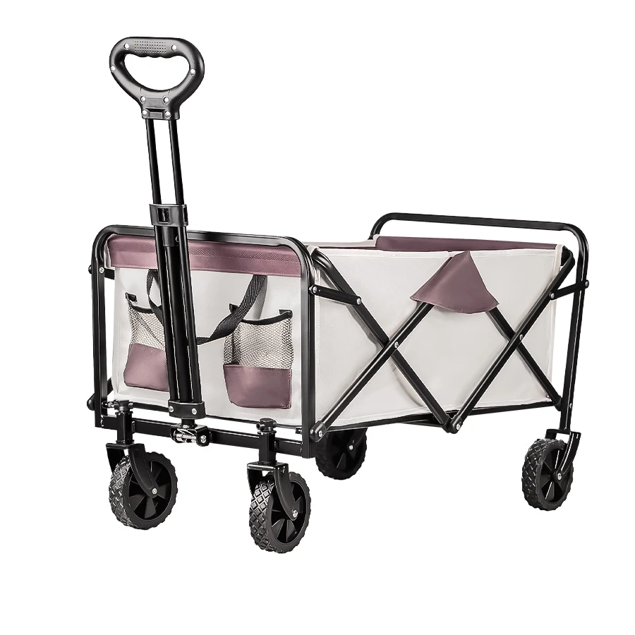 Heavy Duty Shopping Beach Garden Pull Trolley Large Capacity Folding Wagon Collapsible Folding Outdoor Portable Utility Cart