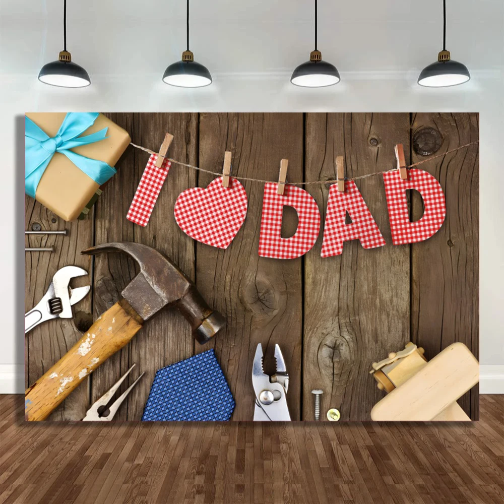 Happy Father's Day Backdrop Gentleman Tuxedo Black Suit Tie Family Party Decoration Photography Background for Father Man