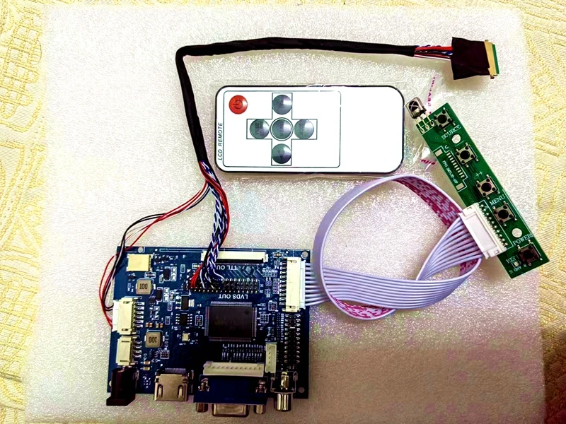 Yqwsyxl  HD+VGA  2AV LCD Controller Board Work for 15.6 inch 1366x768 LP156WH2-TLQB LTN156AT05 LCD Display