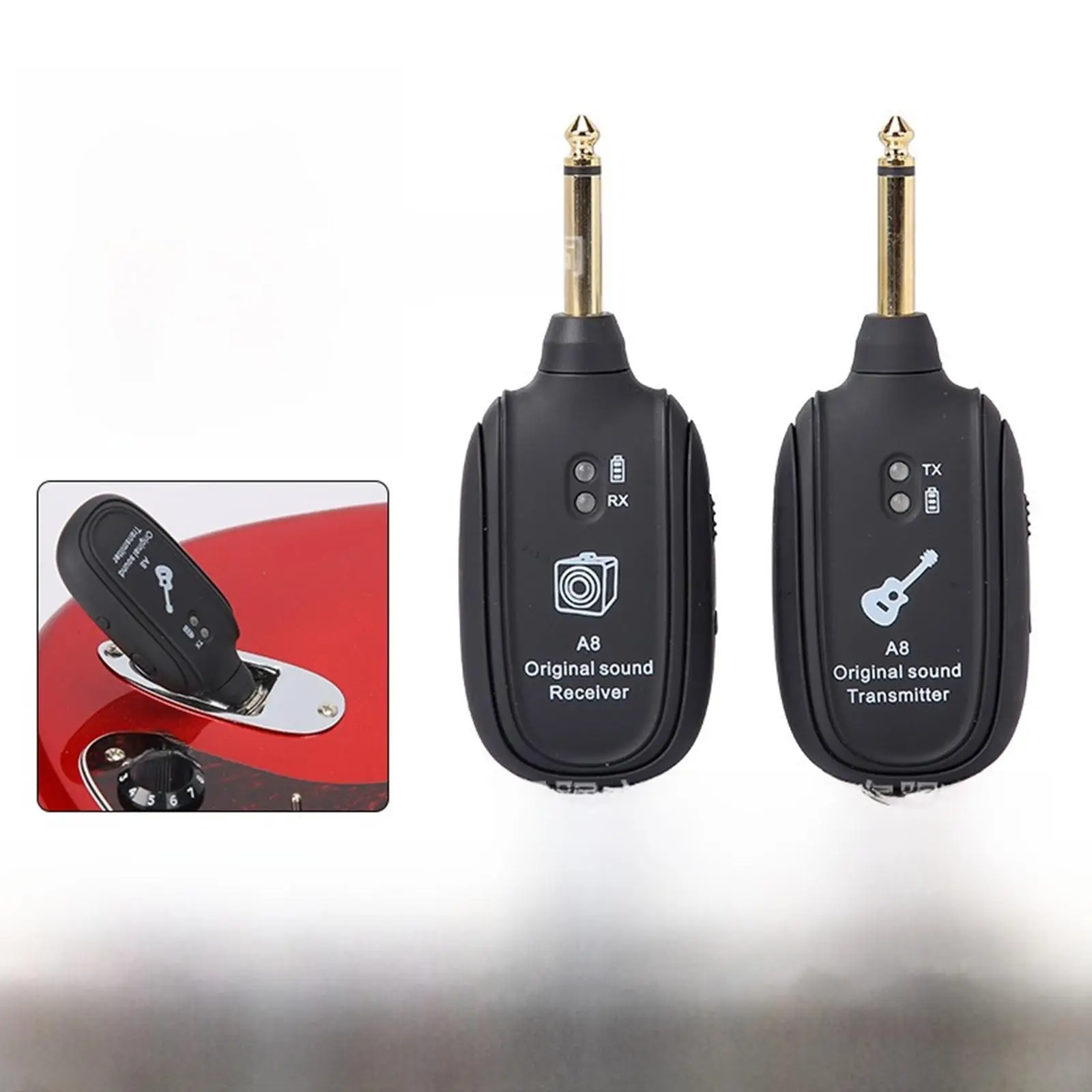

Guitar Transmitter Receiver Portable Guitar System Plug and Play for Violin Dynamic Mic Instruments Electric Guitar Accessories