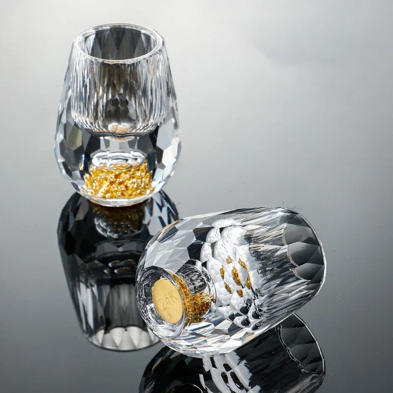 1/4/6pcs Diamond Crystal Liquor Glasses Set Vodka Shot Glass Wine Glasses Whiskey Glass Spirits Sake Soju Brandy Tea Cup 15ml