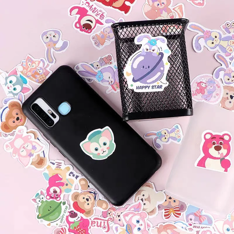 สติกเกอร์ลายการ์ตูนดิสนีย์ลิน่าเบลล์น่ารัก 50 ชิ้น สำหรับตกแต่งโทรศัพท์มือถือ คอมพิวเตอร์ แก้วน้ำ ลายใหม่