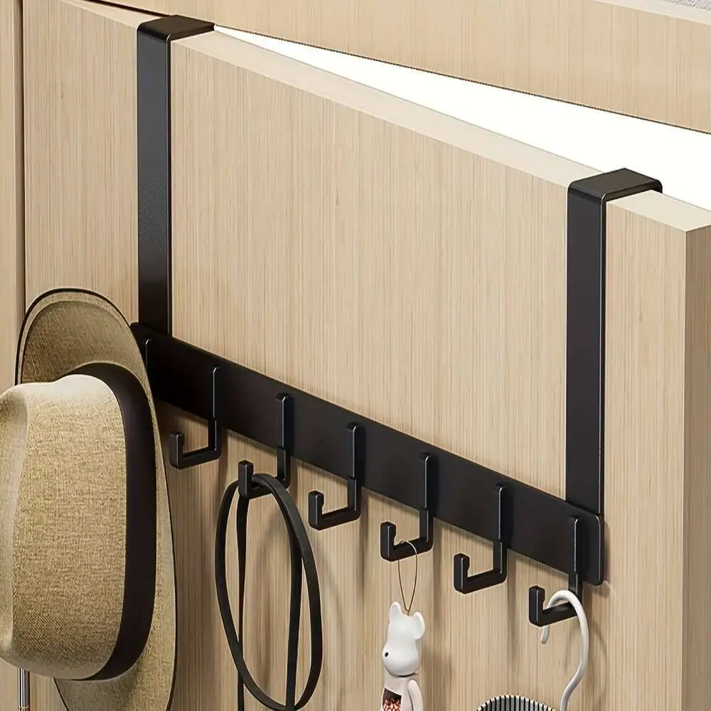 مع 6 خطافات، نمط عصري بدون حفر، منظم ملابس، خطاف باب المدخل، خطاف مثبت على الحائط #3