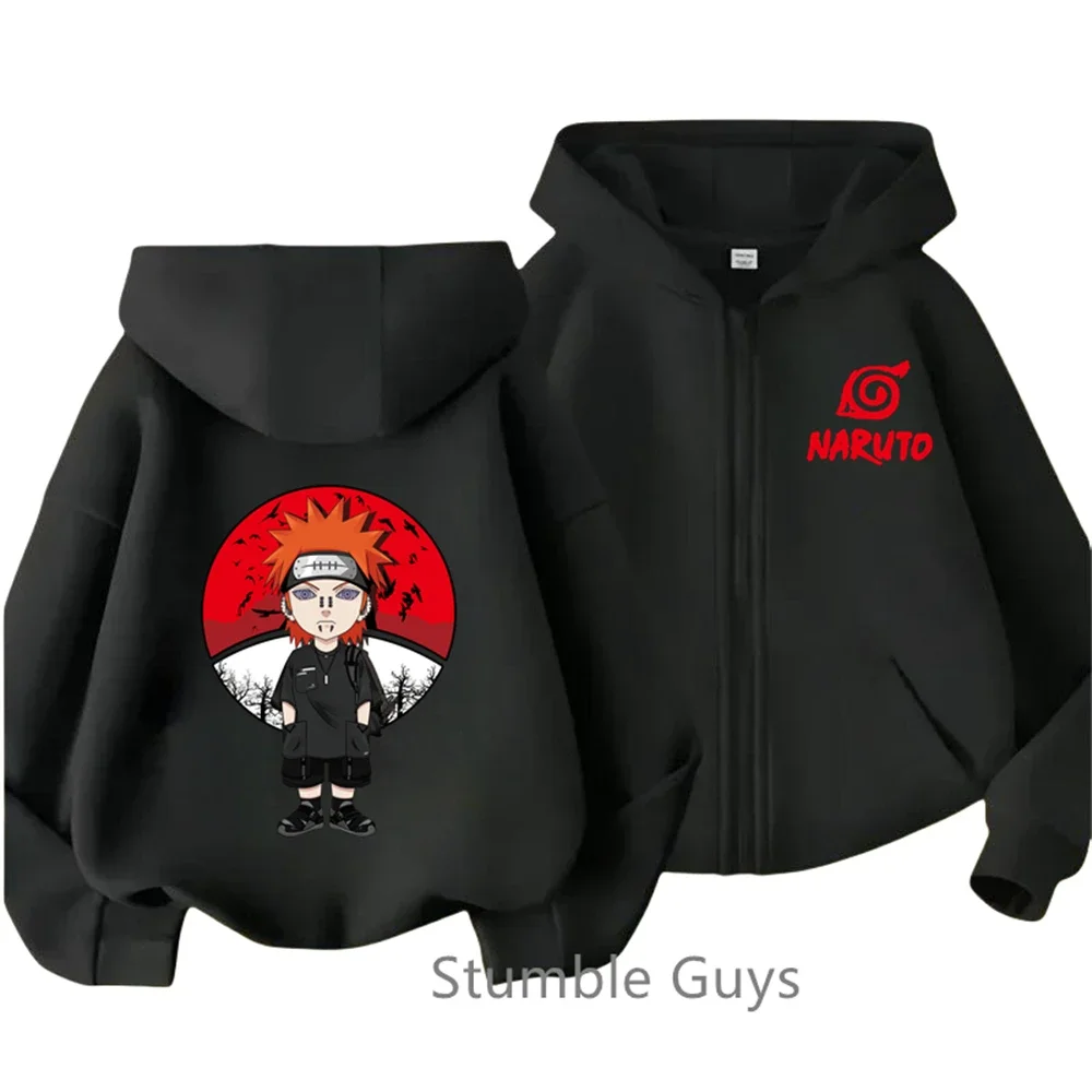 

Kids Anime Narutos Zipper Hoodie Cartoon Print Autumn/Winter Long-sleeved Hooded Sweatshirt Casual Top for Boys and Girls