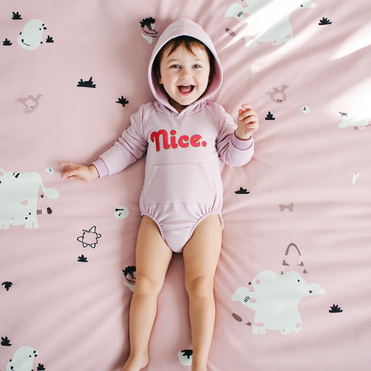 

Sanlutoz Baby Boys Girls Autumn Bodysuits Winter Long Sleeve Cute Infants Clothing Cotton Hooded Print