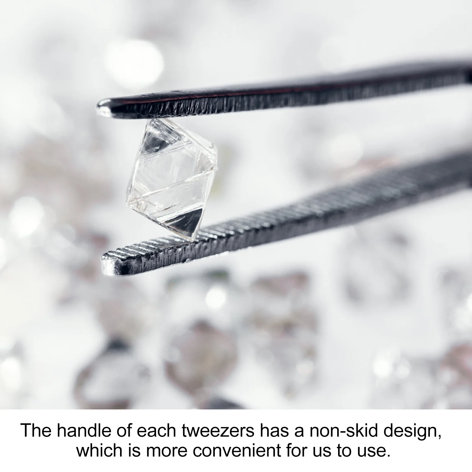 

4pcs Stainless Steel Tweezers Set Straight Blunt Tips Non-Skid Handle For Diy Repair Use Teaching Equipment Tools