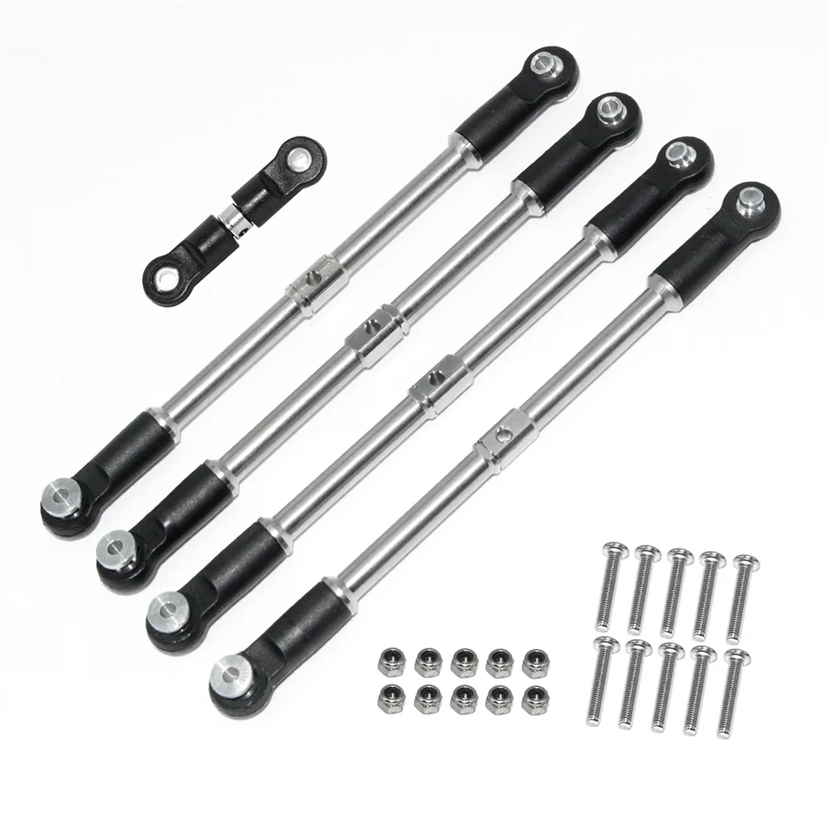 A72Z 1 Set RC Car Upgrade Pull Rods Rotating Shaft Tie Rod Kit for 1/8 ARRMA 6S KRATON OUTCAST 1/7 BIG ROCK Upgrade Parts