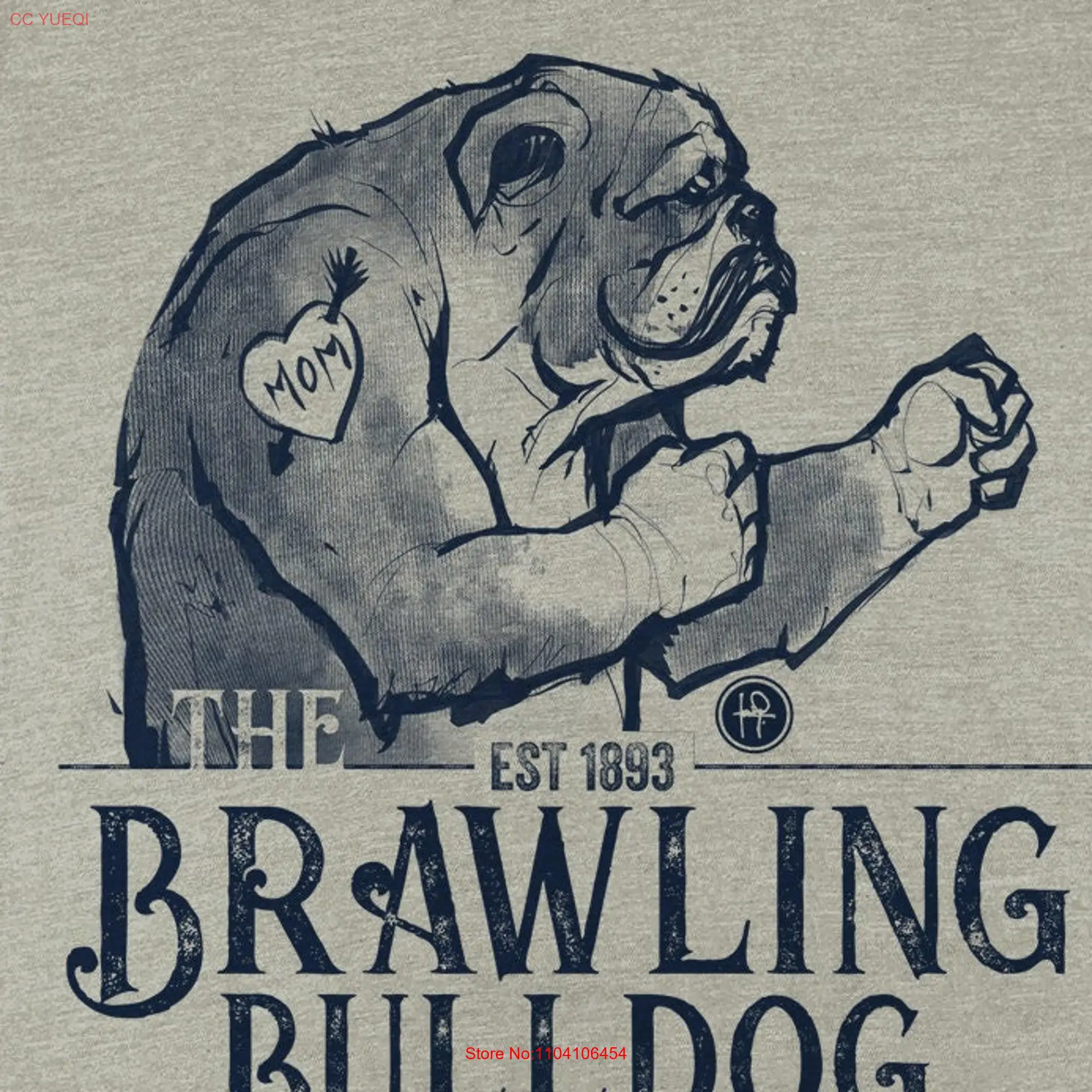 The Brawling Bulldog Pub T Shirt long or short sleeves