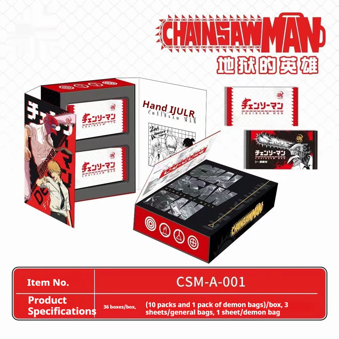 

New Chainsaw Man Tcg Denji Makima Rare Anime Figure Battle Card Game Blind Box Hell Arc Hero Collection Cards Children Toys Gift