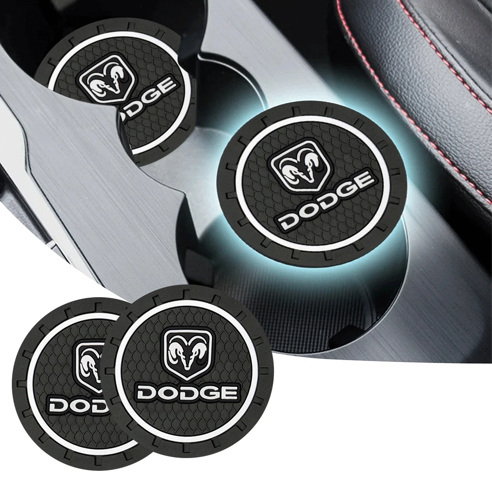 Almofada antiderrapante de silicone para copo de água, acessórios de decoração para Dodge Durango Caliber Dakota SXT Nitro Ram Spirit