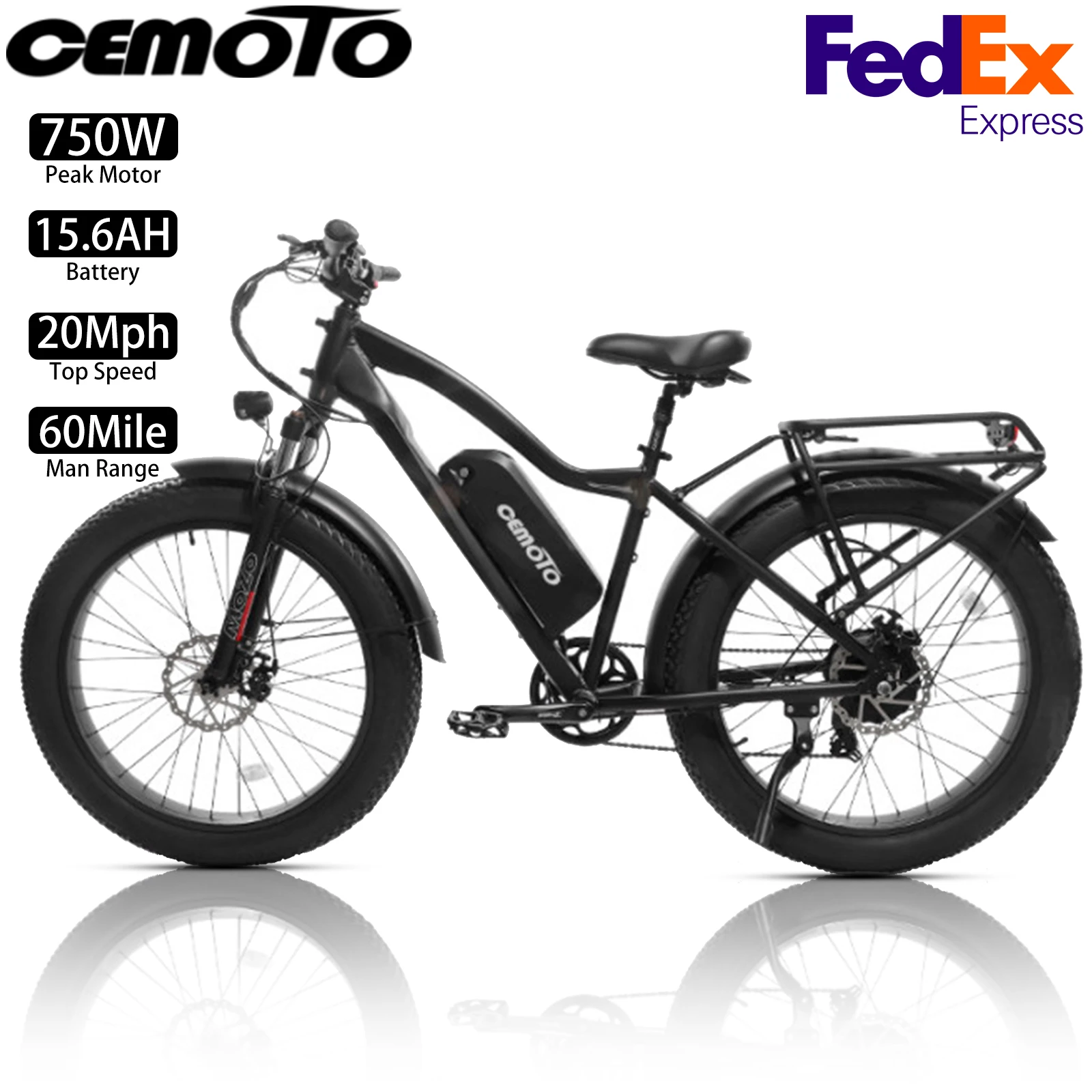 

Электрический горный велосипед 26 дюймов, 750 Вт, 20 миль в час, 60 миль, городской пригородный электрический велосипед, 48 В, 15,6 Ач, новинка 2025 года