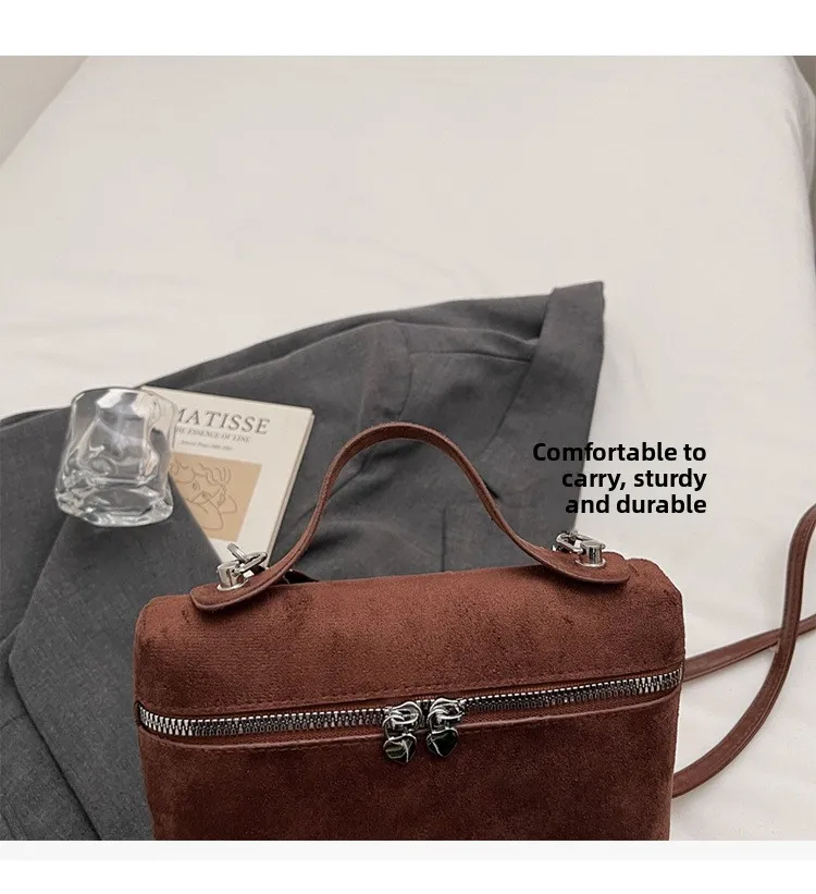 Trendige Damen-Handtasche, stilvolle Umhängetasche, Mini-Geldbörse, lässige Vintage-kleine quadratische Tasche für Ausflüge – Detail 5