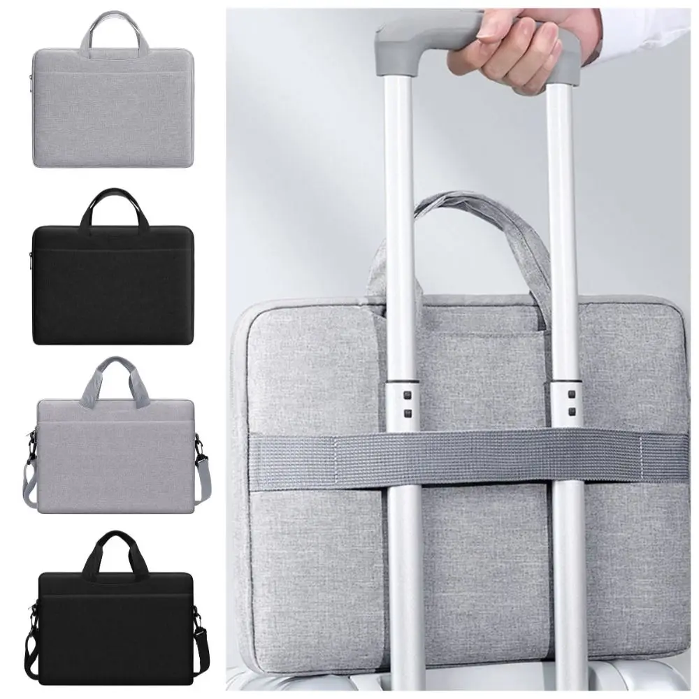 

14/15-дюймовая сумка через плечо для ноутбука, портфель, однотонная сумка для ноутбука, портативный противоударный защитный чехол для планшета для мужчин и женщин