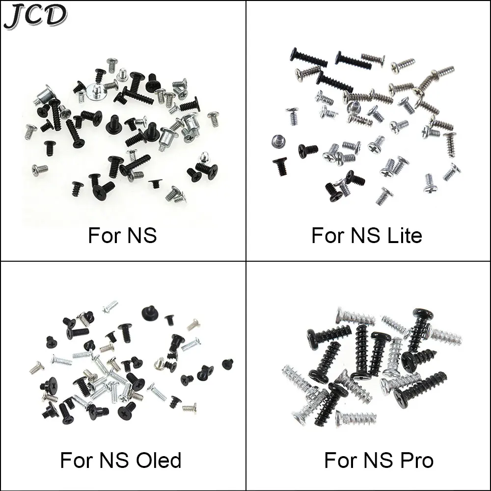 

JCD For Switch NS Console Full Set Screws for NS Lite Oled Pro Controller Replacement Screw Repair