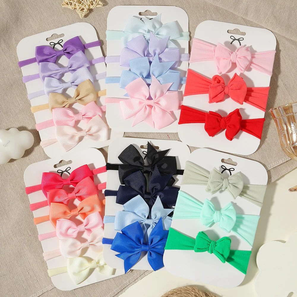 

Набор из 3-10 шт. детских повязок на голову с бантиками, милые и очаровательные аксессуары для волос с бантиками, для детей, малышей, девочек, для ежедневного ношения.