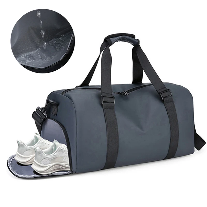 Wasserdichte Fitness-Trainingstasche, Sport- und Fitnessstudio-Handtasche mit Schuhkarton, Trocken- und Nasstrennung, Schwimmtaschen, Yoga, Reisen, Umhängetasche, Tagesrucksack