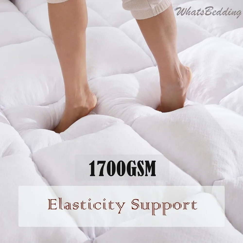 مرتبة من إسفنج الذاكرة من whatsbedding، مقاس كوين، مملوءة من رغوة الذاكرة، وسادة علوية منفوشة وناعمة للتدفئة، بوتو مضاد للانزلاق #3