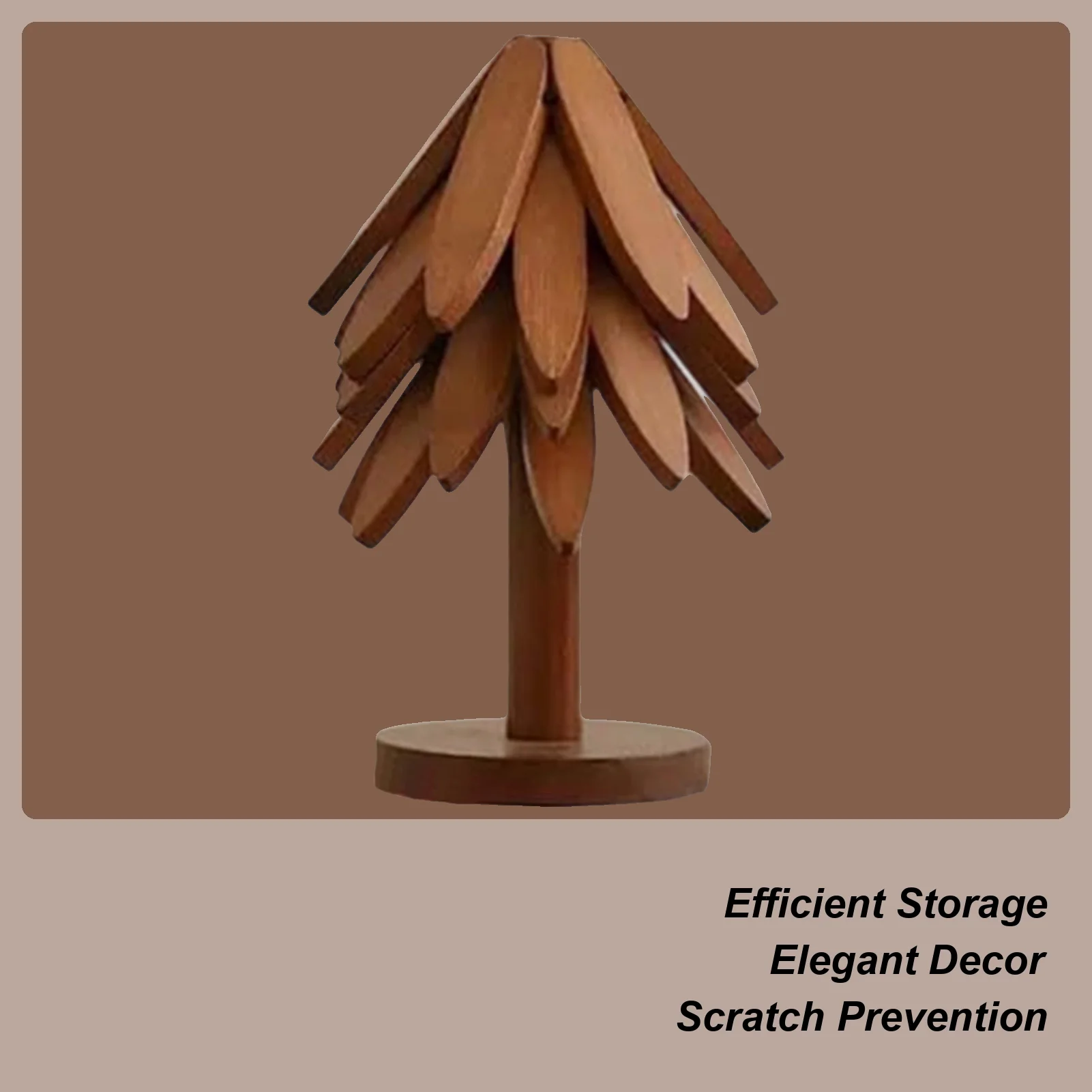 木製トライベットツリー断熱プレースマットクリスマスツリートライベットホットディッシュボウルカップドリンクティーポット食器ダイニングテーブル用