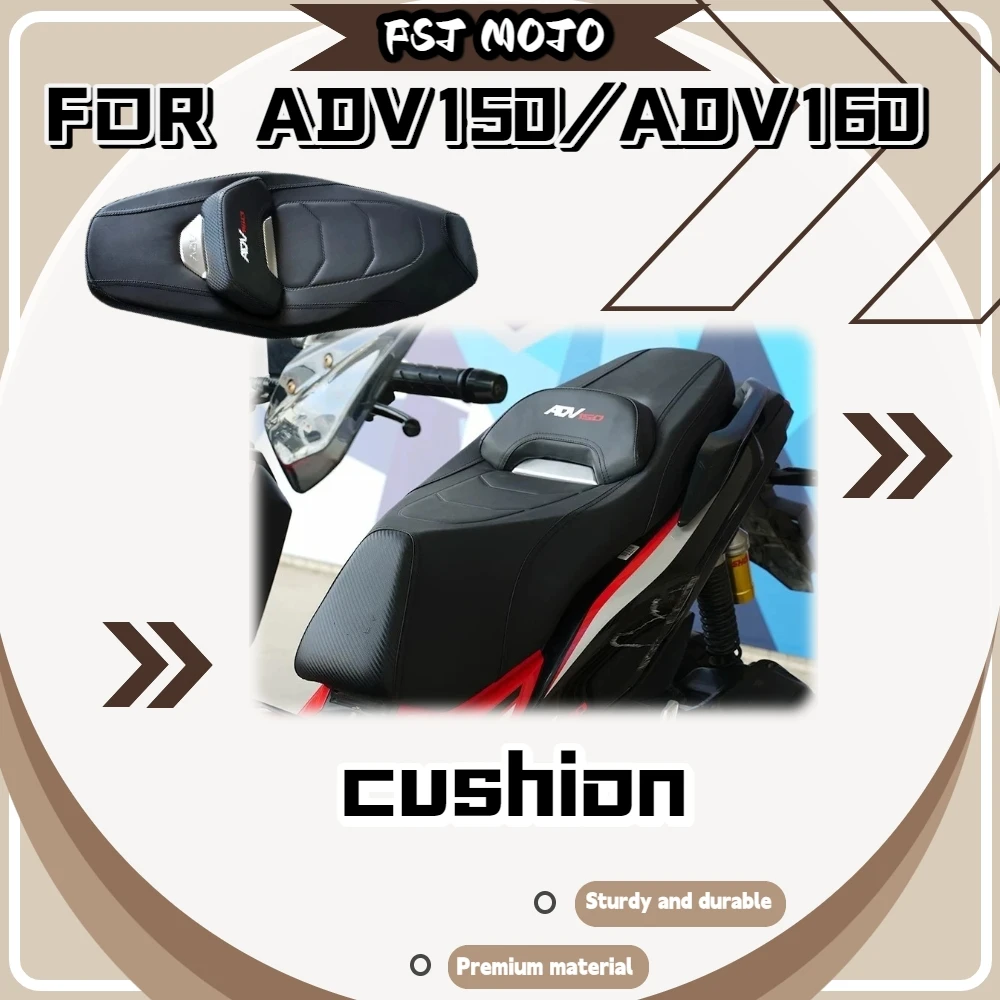 For ADV150  Heightened Scooter Seat With Rear Back Support Thick Elastic Sponge Ease Long-Distance Riding Fatigue