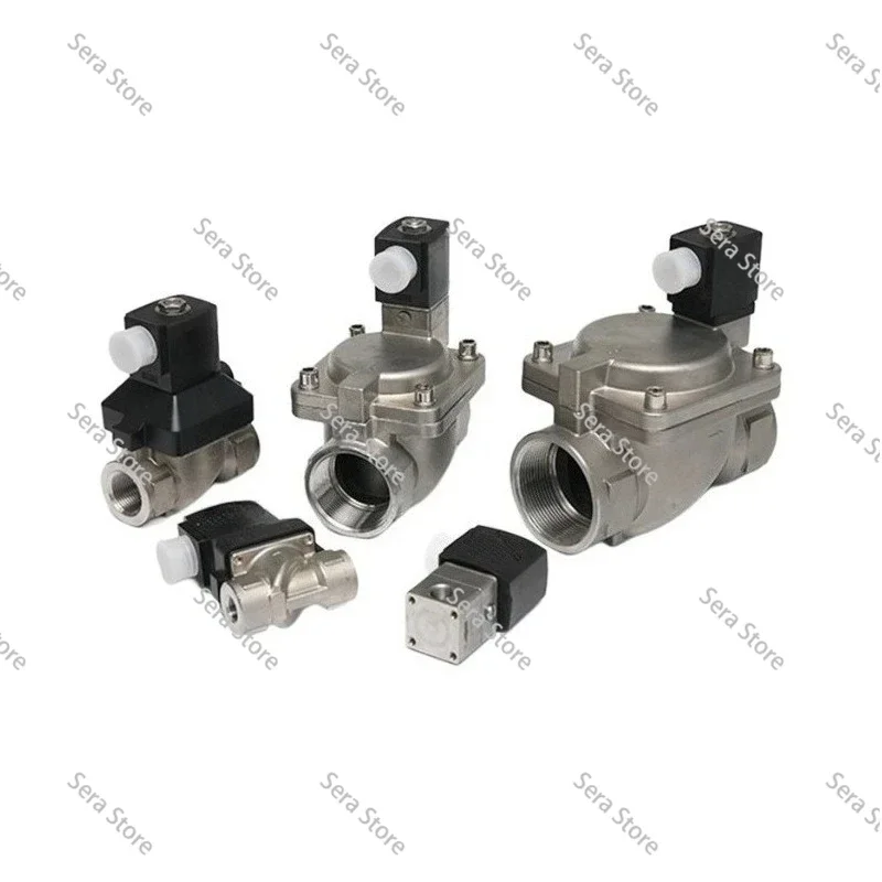 316 Stainless Steel Pilot Operated Solenoid Valve with Manual Switch Stainless Steel Diaphragm Solenoid Valve
